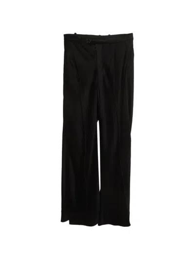 Pre-owned Maison Margiela Textured Satin Trousers In Black