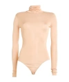 Maison Margiela Thin Knit Turtleneck Long Sleeve Top In Neutral