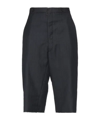 Maison Margiela Thin Striped Shorts In Black