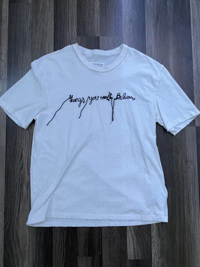 Pre-owned Maison Margiela Things You Can't Believe Woven T Shirt In White