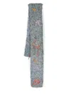 Maison Margiela Threaded Chunky-knit Rectangle Scarf In Blue