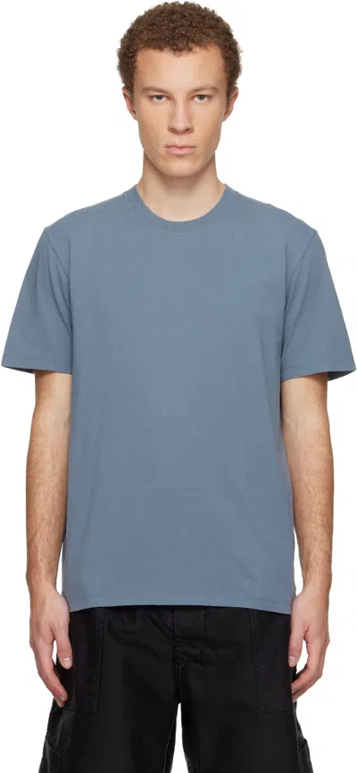 Maison Margiela Three-pack Mulitcolor Cotton Jersey T-shirts In Blue