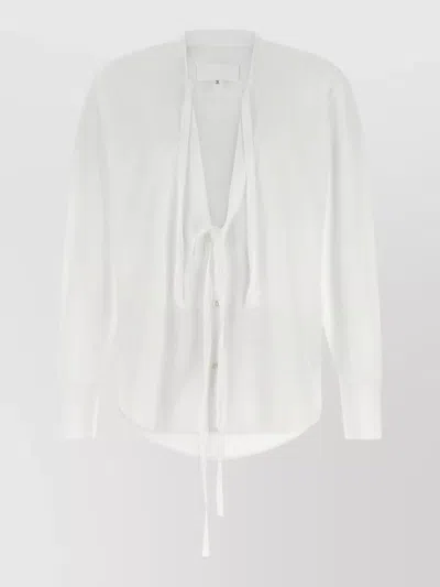 Maison Margiela Raw Cut Hem Shirt Shirt And Blouse White