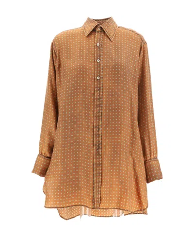 Maison Margiela Tie Print Shirt In Multi