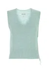 Maison Margiela Light Blue V-neck Vest