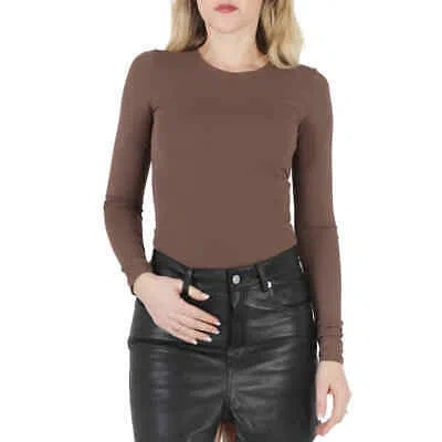 Pre-owned Maison Margiela Tobacco Long-sleeved Bodysuit In Brown