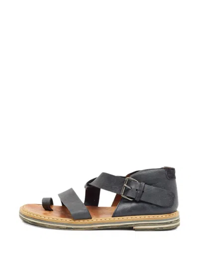 Pre-owned Maison Margiela Toe-strap Buckle-fastening Sandals In Blue