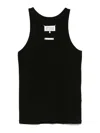 Maison Margiela Ribbed-knit Top In Black