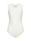 Maison Margiela Jersey Bodysuit In Beige