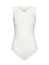 Maison Margiela Jersey Bodysuit In Beige