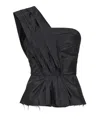 Maison Margiela Asymmetric Draped Top Woman Black In Black