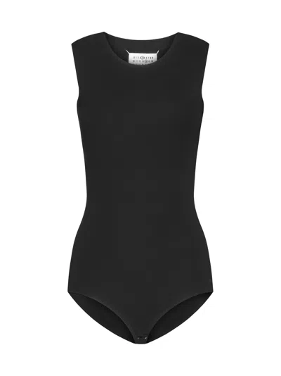 Maison Margiela Black Viscose Bodysuit