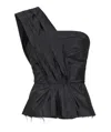 Maison Margiela Asymmetric Draped Top Woman Black In Black