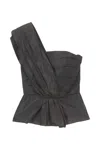 Maison Margiela Asymmetric Draped Top Woman Black In Black