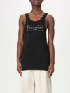 Maison Margiela Logo Stamp Tank Top In Black