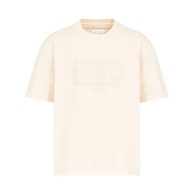 Maison Margiela Crew Neck Relaxed Fit Short Sleeves T-shirt In Beige