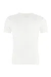 Maison Margiela Cotton Knit T-shirt In Beige