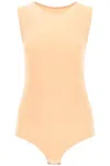 Maison Margiela Second Skin Sleeveless Lycra Bodysuit In Beige