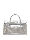 Maison Margiela Numerical-patch Tote Bag In Silver