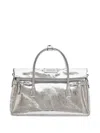 Maison Margiela Numerical-patch Tote Bag In Silver