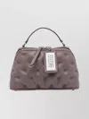 Maison Margiela Trapezoid Quilted Shoulder Bag Chain Detail In Brown