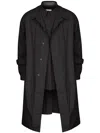 Maison Margiela Layered Trench Coat In Black