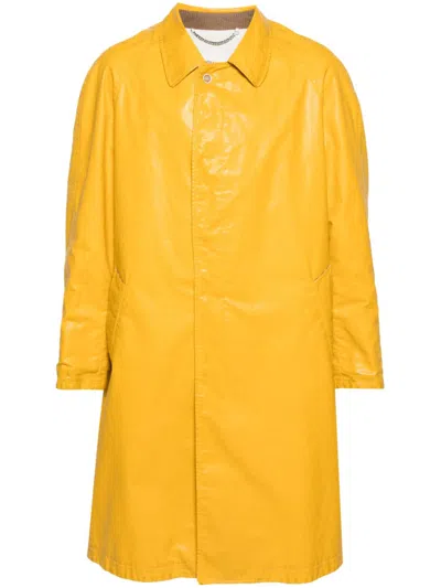Maison Margiela Trench Coat In Yellow