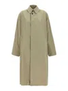 Maison Margiela Single-breasted Trench Coat With Side Pockets In Beis