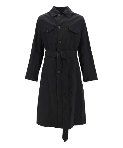 Maison Margiela Trench Coat In Black
