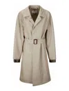 Maison Margiela Trench Coat In Grey
