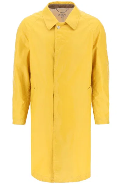 MAISON MARGIELA TRENCH COAT IN WORN-OUT EFFECT COATED COTTON