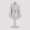 Maison Margiela Long Trench Coat In Sand