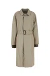 Maison Margiela Trench In Misto Cotone Tortora Donna In Grey