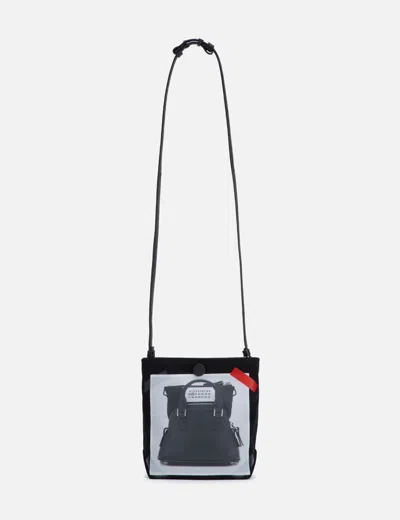 Maison Margiela Trompe L'oeil 5ac Baby Messenger Bag In Black