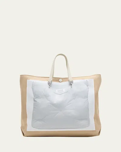 Maison Margiela Trompe L'oeil Glam Slam Tote Bag In Blue