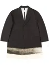 Maison Margiela Trompe L'oeil-print Cotton Coat In Black