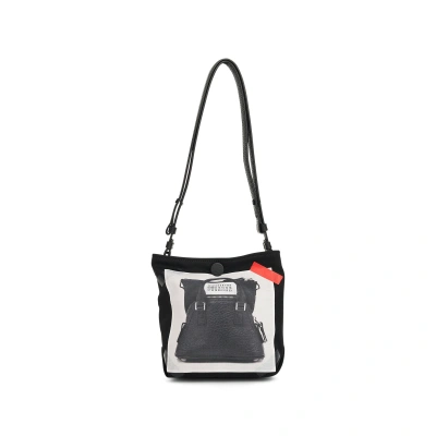 Maison Margiela Trompe L'oeil 5ac Baby Messenger Bag In 黑色