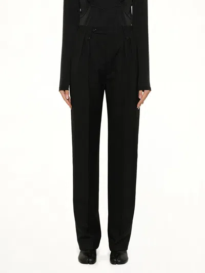 Maison Margiela Tropical Wool Pants In Black