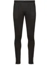Maison Margiela Cotton Blend Trousers With Stripe Detailing In Black