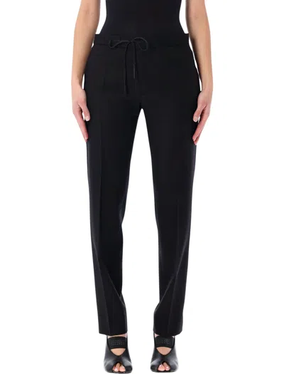 Maison Margiela Wool Mohair Trousers Woman Dark Avion In Black