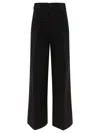Maison Margiela High-waist Straight Leg Plain Trousers In Black