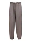 Maison Margiela Nylon Trousers With Drawstring Waist In Brown