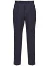 Maison Margiela Virgin-wool Cropped Trousers In Blue