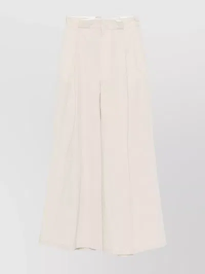 Maison Margiela Trousers Wide-leg Back Pockets In Beige