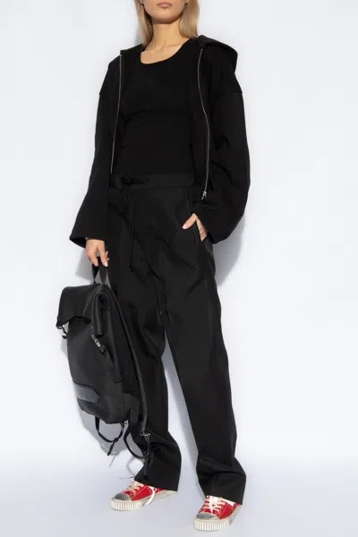 Maison Margiela Trousers With Logo In Black