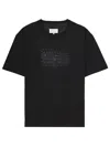 Maison Margiela Classic Black T-shirt With Round Neckline And Short Sleeves In Black