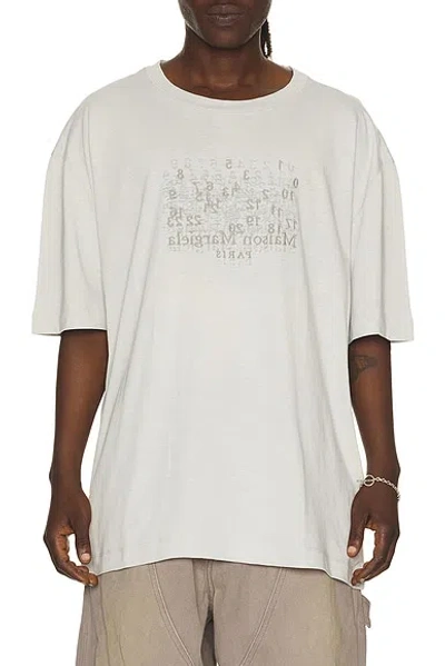 Maison Margiela Cotton T-shirt With Tone-on-tone Lettering Print In Animal Print