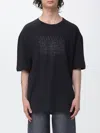 Maison Margiela Classic Black T-shirt With Round Neckline And Short Sleeves In Black