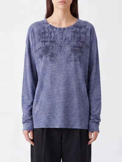 Maison Margiela T-shirt Woman Color Grey In Purple