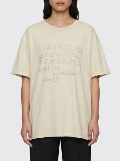 MAISON MARGIELA MAISON MARGIELA CREW NECK T-SHIRT IN COTTON WITH NUMERIC LOGO,I31329022